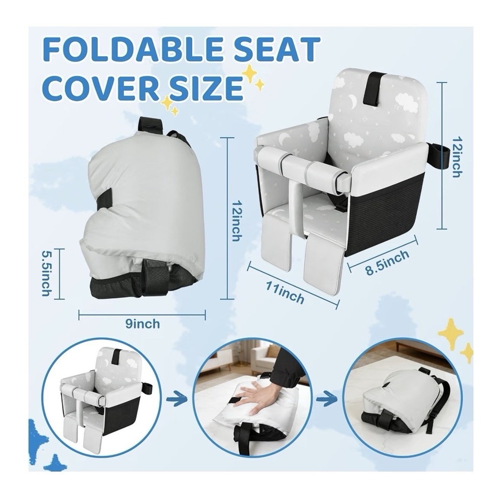 Portable Baby Shopping Cart Seat High Chair Cover For Outdoor Hygiene And Safety - Picture 6 of 12